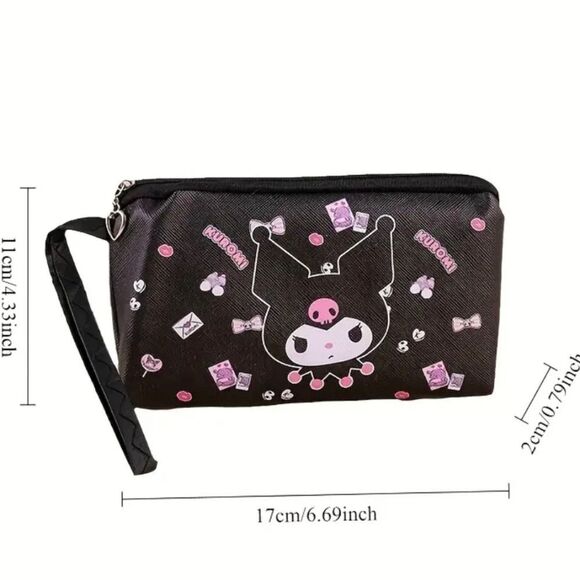 Kuromi Small Black Zipper Pouch - Picture 4 of 4